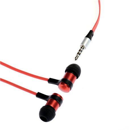 Sluchátka HF Stereo 3,5 jack - červená
