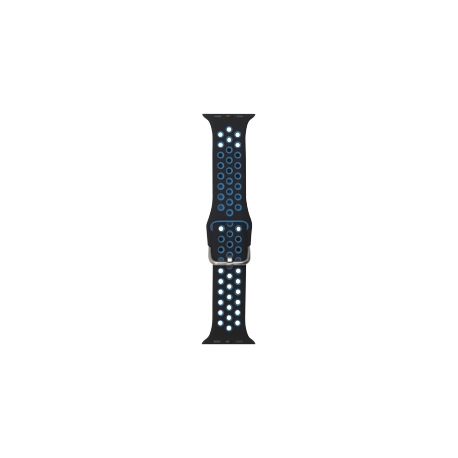 Řemínek Apple Watch 45 mm - silicone - black&blue