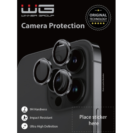 Ochranné sklo - Camera Glass iPhone 15 Pro/15 Pro Max - black