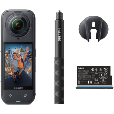 Outdoorová kamera Insta360 X5 Starter Bundle - černá
