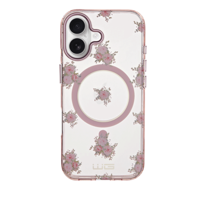 Pouzdro Floral Magnet iPhone 17 - růžová