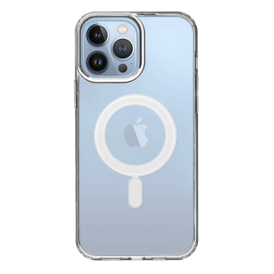 Pouzdro Comfort Magnet iPhone 13 Pro Max/6.7 - průhledná